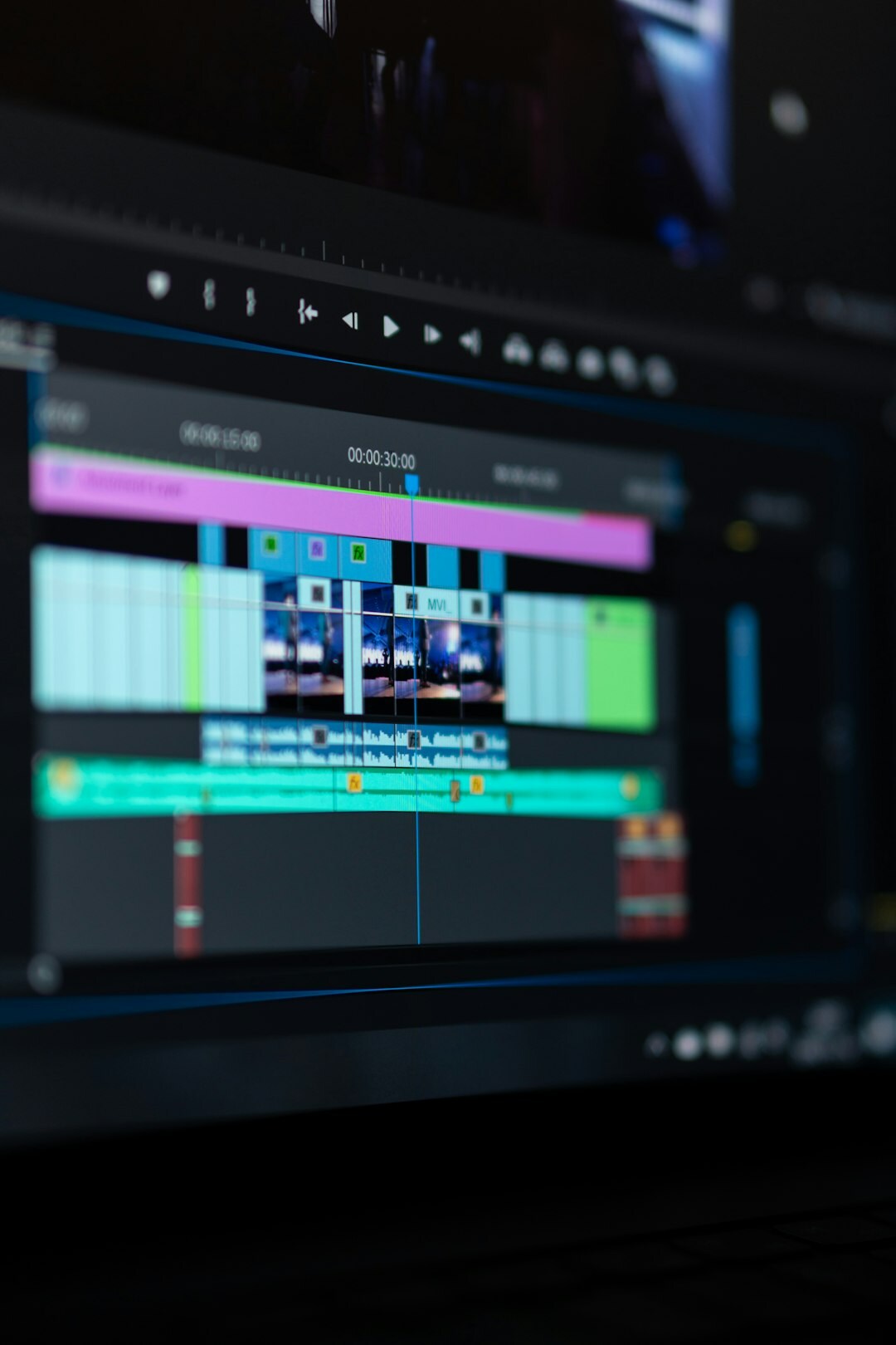 video editing software screen